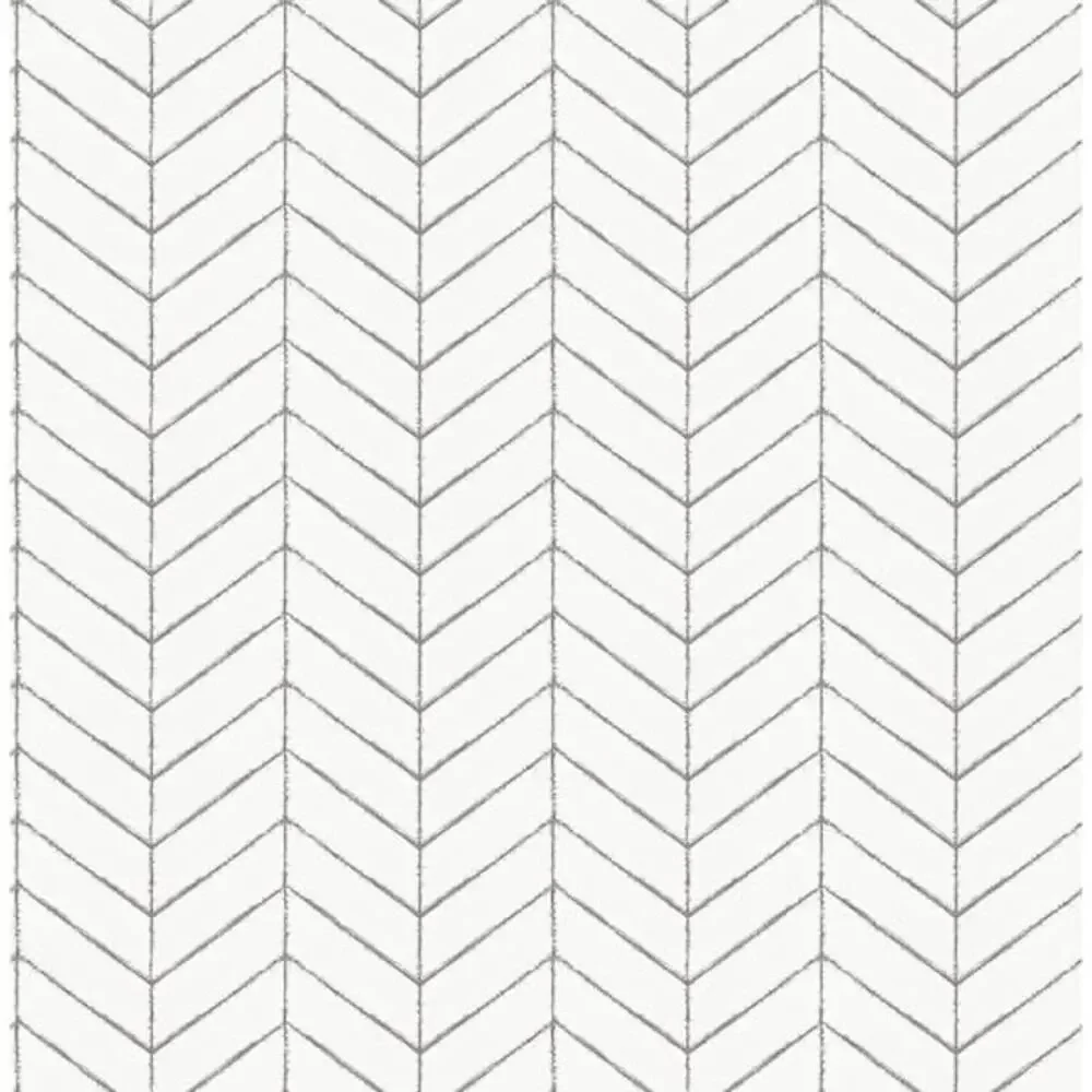 WallPops NuWallpaper Harper Grey Peel & Stick Removable Wallpaper Roll NEW